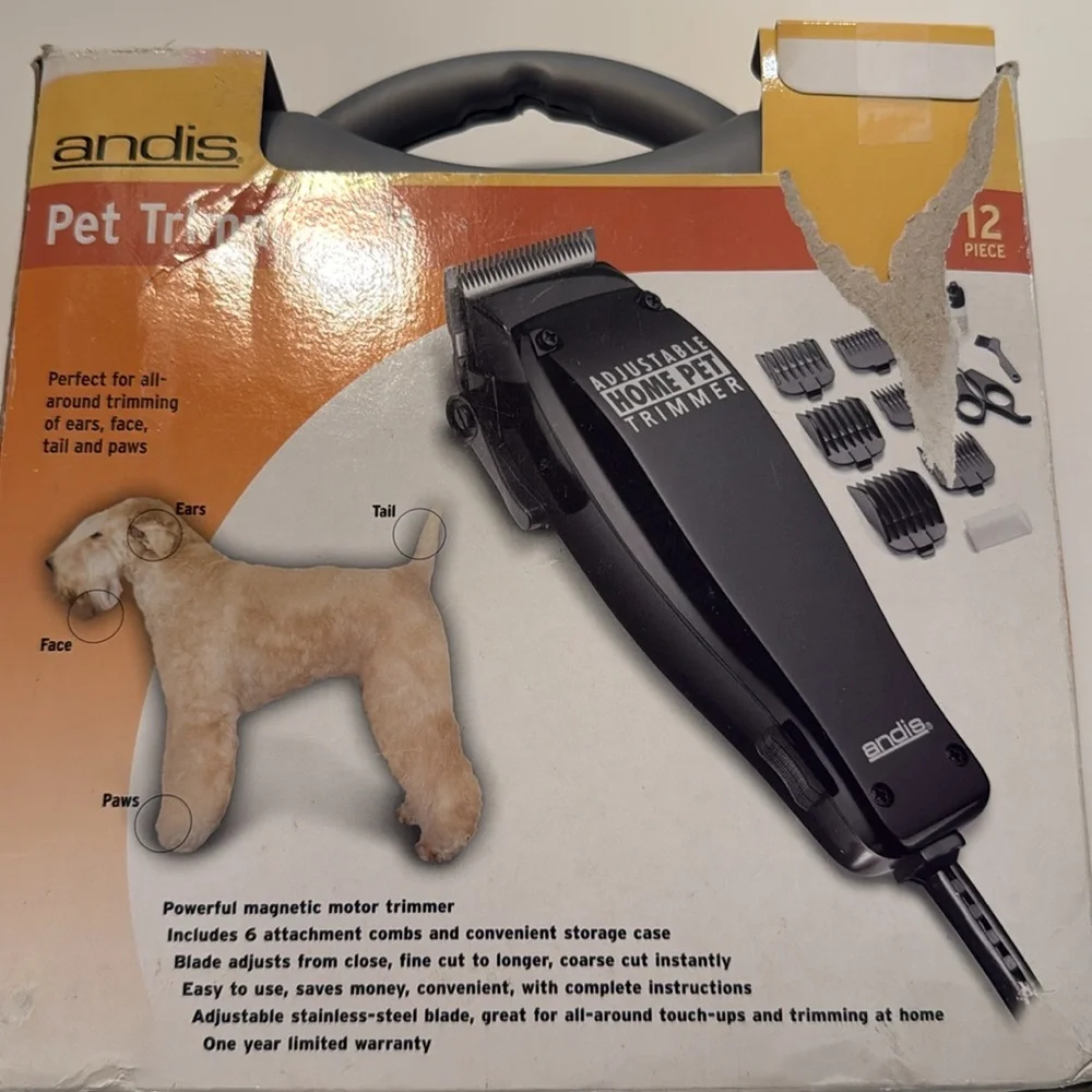Andis Pet Trimmer Kit 12 Piece NEW